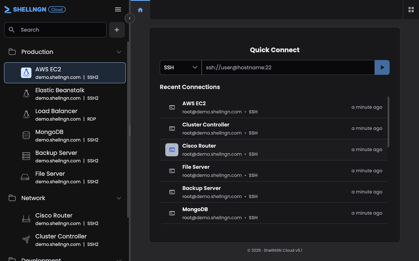 SSH manager - organize and manage server connections